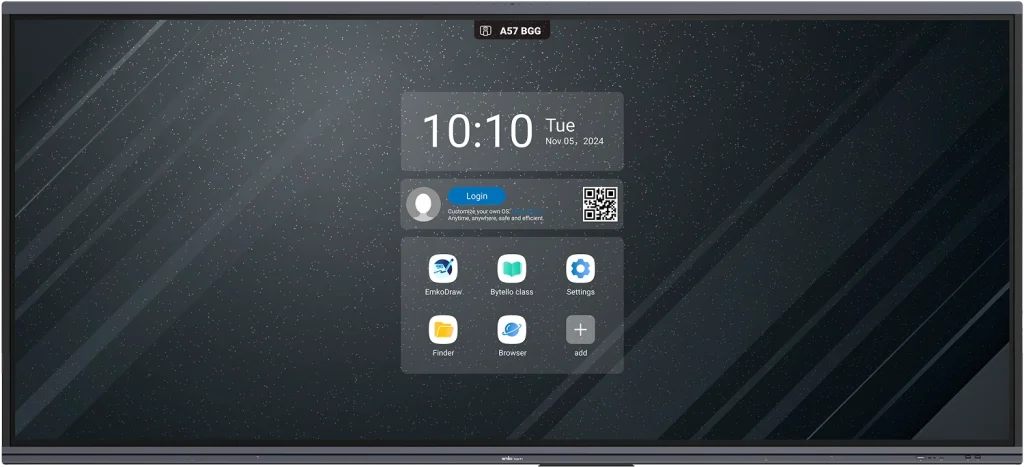 EmkoBoard Nova 5 Max akıllı tahta ön görünüm
